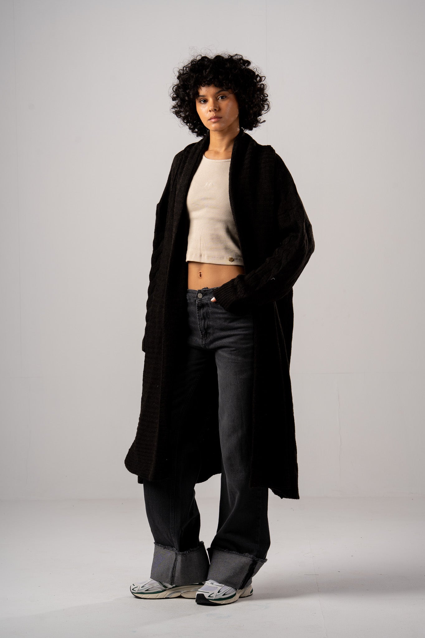 Cable Front Cardigan - Sale